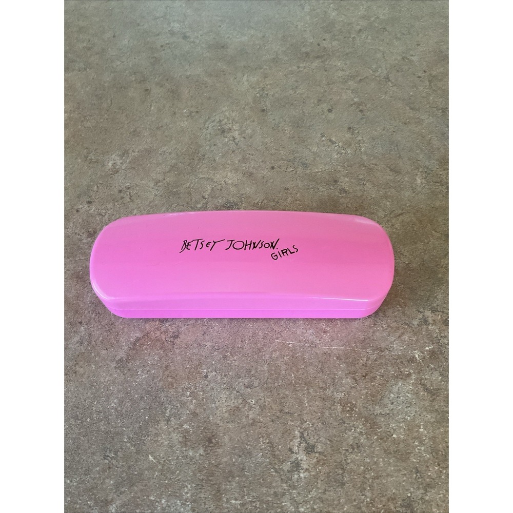 Betsey Johnson Eyeglass Clamshell Hardshell Hot Pink Case Zebra Print Interior